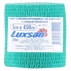 LUXAN Бинт самофикс. с горькой пропиткой (Люксан), 5х450 бирюзовый